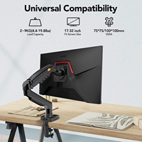 Support de bras de moniteur de ressort à gaz réglable direct d'usine support de moniteur de bureau facile pour moniteurs LCD 17-32 pouces nouveau produit