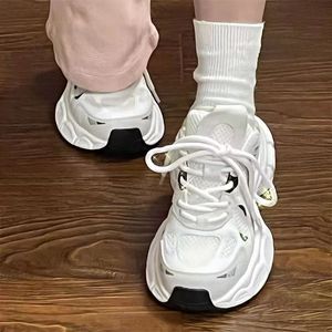 Sneakers Sportive da <span class=keywords><strong>Donna</strong></span> All'Ingrosso, Scarpe Traspiranti Bianche Leggere con Suola Chunky Platform - Product Image 6