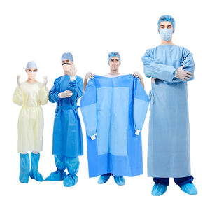 無菌非強化外科用ガウンAAMIレベル<span class=keywords><strong>2</strong></span> <span class=keywords><strong>3</strong></span> 4セットインスリーブISO認定成人用EOS PP PEメディカルガウン - Product Image 1