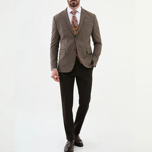 Veste Homme <span class=keywords><strong>Costume</strong></span> hommes costumes veste exquis simple boutonnage Plaid Blazers pour mariage marié loisirs haut de gamme <span class=keywords><strong>Style</strong></span> <span class=keywords><strong>italien</strong></span> - Product Image 2