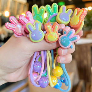 2 adet/takım çocuk sevimli tatlı çocuklar için elastik saç kravat kafa halat ve Bobbles küçük aksesuarlar lastik bant - Product Image 1