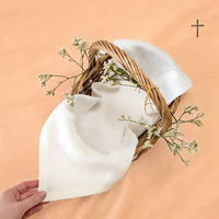 Decoração Personalizada para Cesta de Páscoa em Linho de Cor Sólida para Bordado
