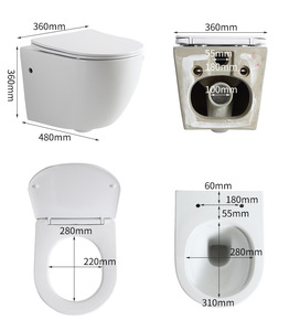 Ensemble complet de toilettes suspendues avec <span class=keywords><strong>cuvettes</strong></span> et <span class=keywords><strong>cuvettes</strong></span> de <span class=keywords><strong>WC</strong></span> - Product Image 5