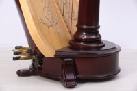 Harpe à pédales vintage 47 cordes, octave supérieure en Sol - 7ème octave en Do, archet, cordes de marque, harpe à pédales étendue, chariot, ensemble
