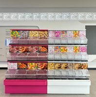 Étagère pour équipement de supermarché Ecobox Supports de présentation pour choix et mélanges de chocolat Bacs d'affichage pour noix et bonbons Support pour magasin