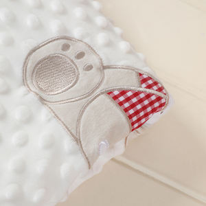 Manta de lunares para bebés de diseño personalizado mantas punteadas de lana Minky Súper suaves para recién nacidos - Product Image 6