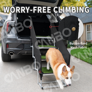 CanboPet Echelle d'escalade pour <span class=keywords><strong>chien</strong></span> avec mains courantes Escalier portable en aluminium pour animaux de compagnie - Product Image 6