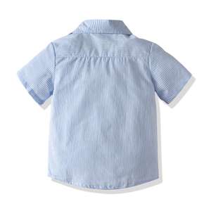 Conjuntos de Ropa para Niños de Boutique de Moda Estadounidense, Ropa de Bebé, Camisa Corta de Verano, Pantalones con Tirantes, Conjuntos de Ropa para Niños de 2 Piezas - Product Image 4