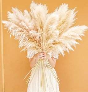 40 "pulgadas <span class=keywords><strong>10</strong></span> tallos Natural Pampas Grass <span class=keywords><strong>Decor</strong></span> Tall Pompas Grass, Tall Pampas Grass para boda, fiesta, granja, Boho Home <span class=keywords><strong>Decor</strong></span> - Product Image 2