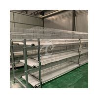 Cage à poulets de chair de type H, 4 niveaux, entièrement automatique