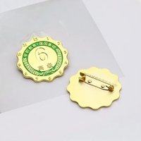Production rapide de badges en métal personnalisés, badges en émail de luxe avec dos de sécurité pour la mise en valeur de la marque
