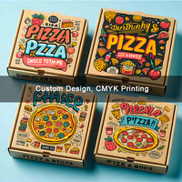 Vente en gros avec logo imprimé de qualité alimentaire caja para de pizza carton ondulé boîte à pizza réutilisable