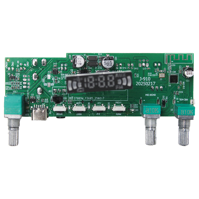 BT V09 RGB Watch Style MP3 Module 5V Power Supply Amplifier Microphone Socket Adjustable Microphone Volume Single Power 10W FM