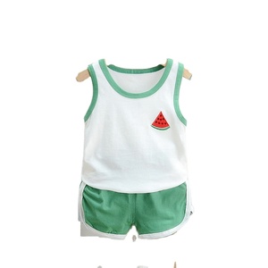 Ropa Infantil al por Mayor, Pantalones para Bebé, Camiseta sin Mangas de Algodón para Niño, Conjunto de Chaleco con Dibujos Animados - Product Image 1