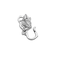 Fermoir de bracelet gravé de serrure de fleur de haute qualité collier de style vintage de luxe accessoires de fabrication de bijoux fermoirs en argent sterling