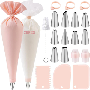 Juego de boquillas de tuberías de plástico para decoración de pasteles, raspador de crema, bolsas de tuberías para <span class=keywords><strong>Amazon</strong></span>, herramientas exclusivas para pasteles - Product Image 2