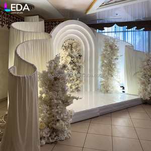 งานเลี้ยงลดราคา LEDA ของตกแต่งงานปาร์ตี้ ซุ้มโค้งสีขาวขนาดใหญ่ พร้อมไฟ LED สำหรับงานแต่งงาน - Product Image 2