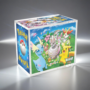 Hộp trưng bày <span class=keywords><strong>acrylic</strong></span> trong suốt tùy chỉnh cho bộ bài Pokémon, hộp đựng booster pack, chống bụi, tiện dụng - Product Image 3