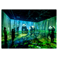 Projection murale interactive 360° immersive pour une expérience de divertissement