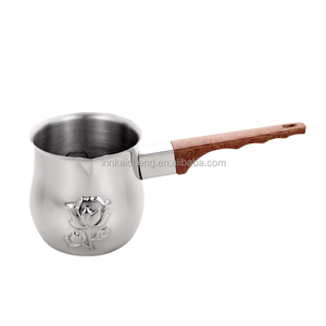 Set di caffettiera in acciaio inossidabile lucidante a specchio in acciaio inossidabile resistente impugnatura in metallo Design classico tradizionale del tè del caffè - Product Image 5