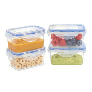 Factory Wholesale Plastic Fresh Food <b>Storage</b> Box <b>Microwave</b> Glass Meal Prep Containers With sealed Lids - Product Image 1