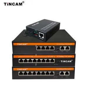 TiNCAM 4*10/100M passivo PoE + ampiamente conforme PSD e PD PoE Switch per telecamera IP costruire in alimentatore interruttore di rete Desktop