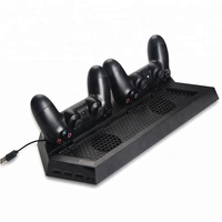 SYYTECH Support de charge multifonctionnel pour console de jeu avec ventilateur de refroidissement pour PlayStation 4 PS4 Slim Accessoires de jeu