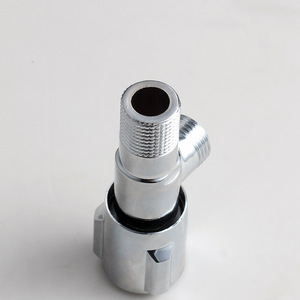 Válvula angular con acabado cromado, rosca macho de 1/2 pulgada para agua, uso general, operación manual - Product Image 3