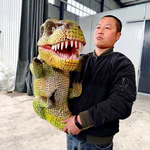 Petite <span class=keywords><strong>marionnette</strong></span> de bras en caoutchouc de silicone souple, dinosaure bébé Trex 3D, corps entier, pour enfants, utilisation en intérieur, école, centre commercial - Product Image 1