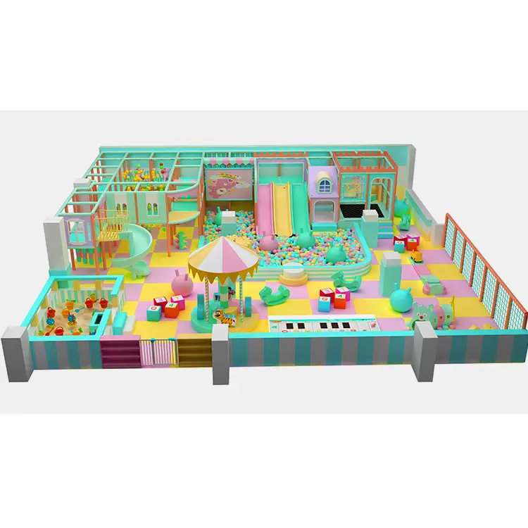 Shopping Mall Plastic Pit Play Kids Cartoon Soft With Ball Pool Playground Indoor Trampoline