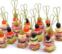 Brochettes en forme de cœur de qualité alimentaire pour cocktails et garnitures d'apéritif, brochettes jetables pour grillades, fruits et desserts