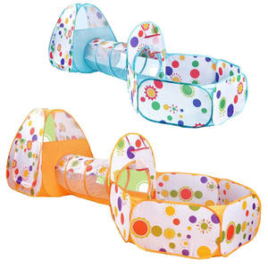 Tente de jeu pour bébé pliable 3 en 1 avec <span class=keywords><strong>piscine</strong></span> à balles <span class=keywords><strong>et</strong></span> <span class=keywords><strong>tunnel</strong></span>, tournesol - Product Image 1