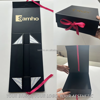 Boîte cadeau pliable personnalisée à 7 panneaux réutilisable pour jouets en peluche, boîtes cadeaux de lancement, marchandises co-marquées, abonnement, boîte pliable non magnétique