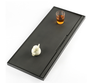 Stone Tea Tray Household Modern Minimalist Natural Stone Tea Sea Set Accessories Black Gold Stone Tea Tray Lettering - Product Image 6