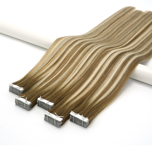 Extensions de <span class=keywords><strong>cheveux</strong></span> invisibles à double trame européenne, en <span class=keywords><strong>cheveux</strong></span> humains Remy russes, avec bande adhésive sans couture pour salons haut de gamme - Product Image 6