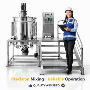 100L High Viscosity Toothpaste Homogenizer 316L Stainless Steel Vacuum Emulsifying Mixing Tank With Lifting - Product Image 3