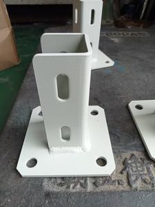 Pieds de nivellement réglables en acier au carbone avec revêtement en poudre blanc/gris Supports de montage au sol à un côté Plaques de <span class=keywords><strong>base</strong></span> pour aluminium - Product Image 2