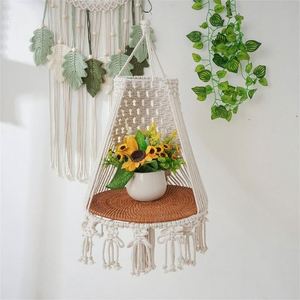 Jardinières <span class=keywords><strong>pour</strong></span> terrasses à accrocher <span class=keywords><strong>Pot</strong></span> de fleur de noix de coco automne paniers suspendus Pots Camping grand support de plantes d'extérieur noir - Product Image 1