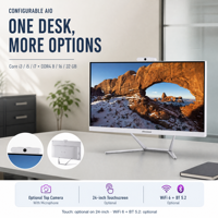 Ordinateurs Tout-en-Un T3 22 24 27 Pouces Écran Plat 1920x1080 Intel Core I3 I5 I7 DDR4 32 Go SSD 2 To Support VESA 6x USB Windows 11 AIO