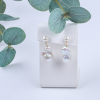 Boucles d'oreilles en perles d'eau douce baroques de mode pour femmes