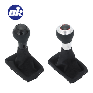 Perilla de palanca de cambios automática para coche, palanca de cambios de cuero para <span class=keywords><strong>Audi</strong></span> A3 8V A6 C7 S3 <span class=keywords><strong>Q3</strong></span> 2 RS3 4 5 S6 RS6 A7, negro, plateado, a prueba de herrumbre - Product Image 1