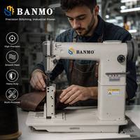 Machine à coudre industrielle professionnelle d'occasion BANMO pour la confection de chaussures, de casquettes et de vêtements, idéale pour les usines de perruques et de confection.