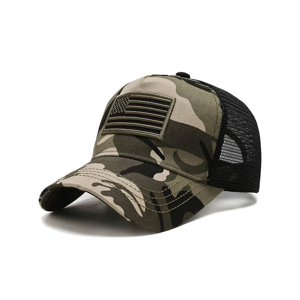 Vendita calda estate da uomo sport da baseball camouflage take label cappellini custom maglia camionista cappello