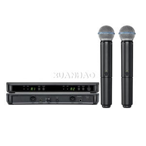 Microphone dynamique sans fil professionnel BLX288 Beta58 UHF avec suppression du bruit, un émetteur et deux récepteurs pour karaoké - Product Image 1