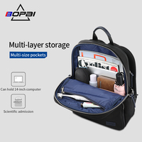 Vente en gros sac à dos Bopai durable, léger, imperméable, tendance et tendance pour femmes sac à dos Preppy 14 pouces pour ordinateur portable, collège décontracté pour femmes