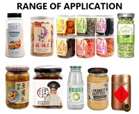 Pot de confiture de miel automatique de type bureau bouteille de vin boîte de thon récipient rond étiqueteuse d'autocollants auto-adhésifs avec imprimante de date
