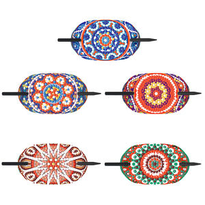 5D bricolage mosaïque artisanat en bois PU cuir épingles à cheveux <span class=keywords><strong>Mandala</strong></span> diamant <span class=keywords><strong>peinture</strong></span> pinces à cheveux Kits - Product Image 5