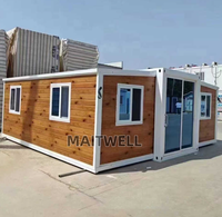 Maison conteneur pliable de 20 pieds, cuisine modulaire, maison préfabriquée pour l'extérieur, pour habitation