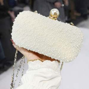 Pochette en métal faite à la main motif étoile ornée de perles dorées et argentées sac de soirée pour mariage travail de haute qualité - Product Image 3