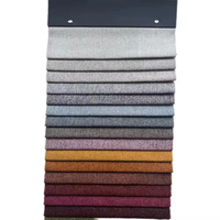 SINOVEL 2026 Tissu d'ameublement ignifuge 100 % polyester aspect lin velours pour canapé, vente chaude